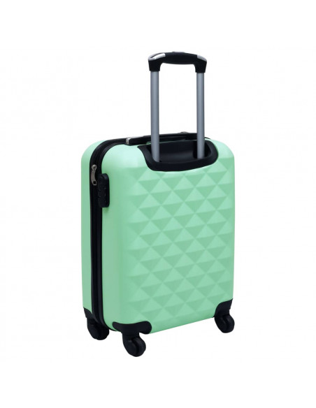 Set Valigie Trolley a Custodia Rigida 2 pz Menta in ABS
