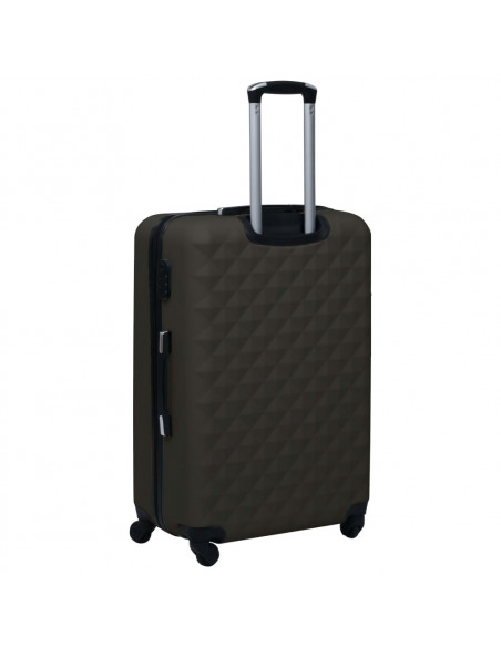 Set Valigie Trolley a Custodia Rigida 3 pz Antracite in ABS