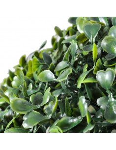 Sfere di Bosso 2 pz Arte Topiaria con Foglie 27 cm