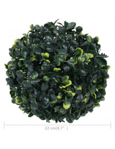 Sfere di Bosso Artificiale 2 pz 22 cm