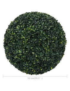 Sfere di Bosso Artificiale 2 pz 52 cm