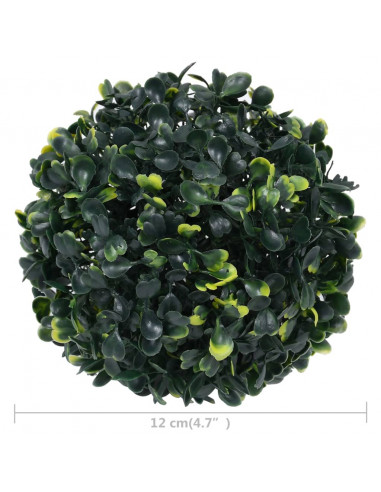 Sfere di Bosso Artificiale 4 pz 12 cm
