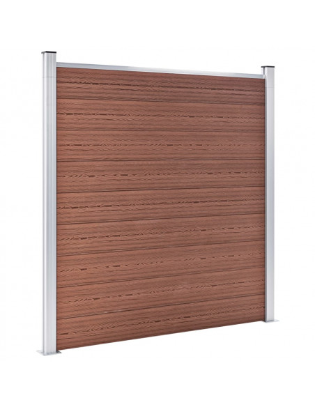 Recinzione da Giardino in WPC 353x186 cm Marrone
