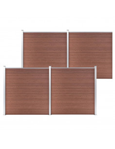 Recinzione da Giardino in WPC 699x186 cm Marrone 2