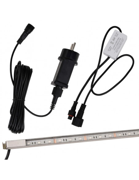 Sfioratore a Cascata con LED RGB Acciaio Inox 108 cm