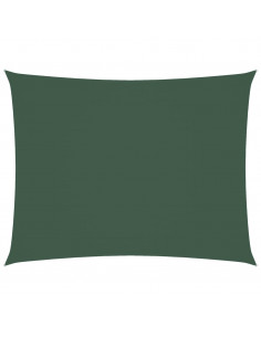 Parasole a Vela Oxford Rettangolare 3x4 m Verde Scuro 2