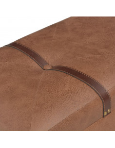 Sgabelli con Contenitore 3 pz in Similpelle Marrone 2