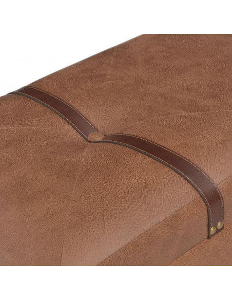 Sgabelli con Contenitore 3 pz in Similpelle Marrone