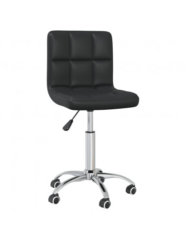 Sedia da Ufficio Girevole Nera in Similpelle