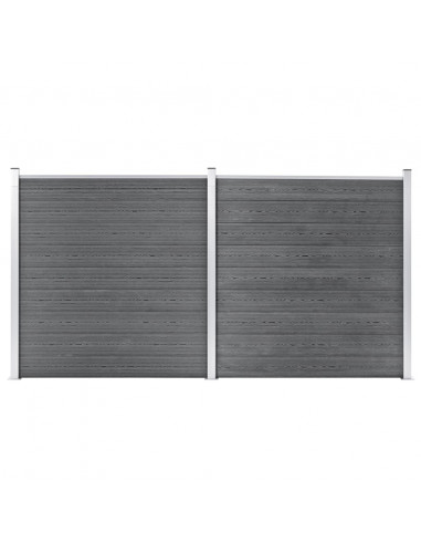 Pannello di Recinzione in WPC 353x186 cm Grigio