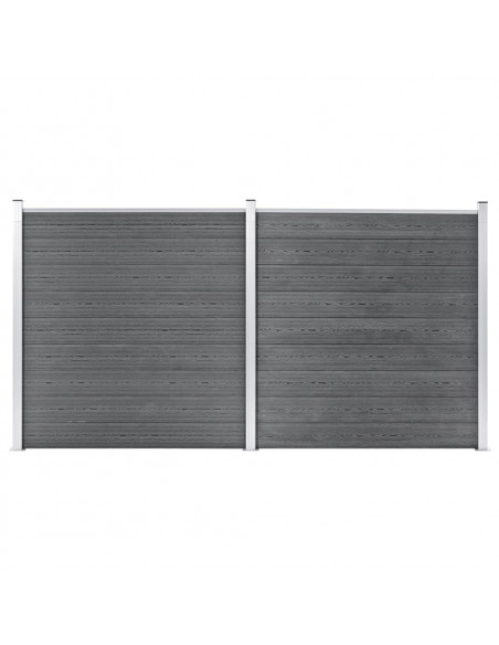 Pannello di Recinzione in WPC 353x186 cm Grigio
