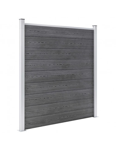 Pannello di Recinzione in WPC 353x186 cm Grigio