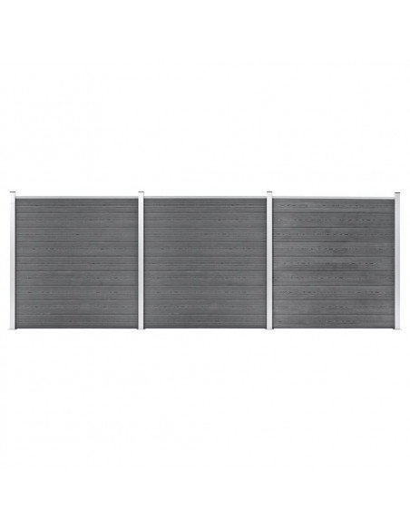 Pannello di Recinzione in WPC 526x186 cm Grigio