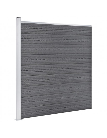 Pannello di Recinzione in WPC 699x186 cm Grigio