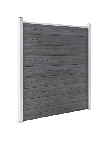 Pannello di Recinzione in WPC 699x186 cm Grigio