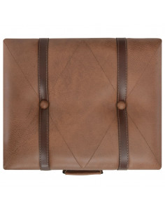 Sgabello con Contenitore 40 cm in Similpelle Marrone 2