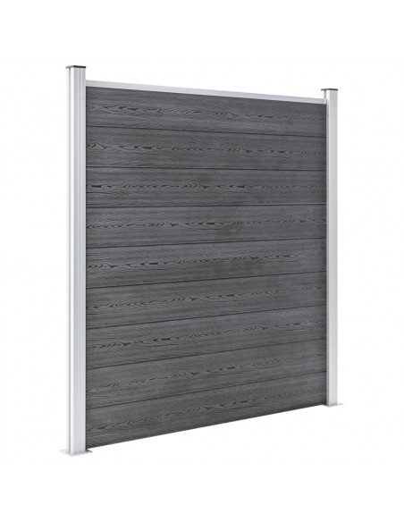 Pannello di Recinzione in WPC 872x186 cm Grigio