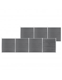 Pannello di Recinzione in WPC 1218x186 cm Grigio 2