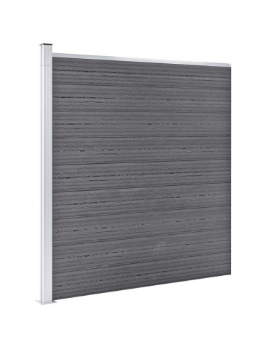 Pannello di Recinzione in WPC 1218x186 cm Grigio