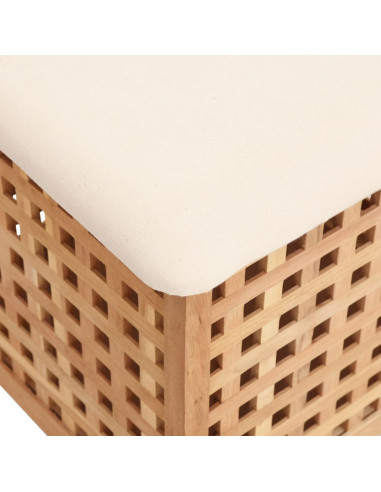 Sgabello da Bagno 48x47,5x52 cm in Legno Massello di Noce