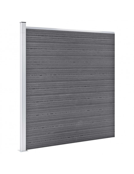 Pannello di Recinzione in WPC 1391x186 cm Grigio