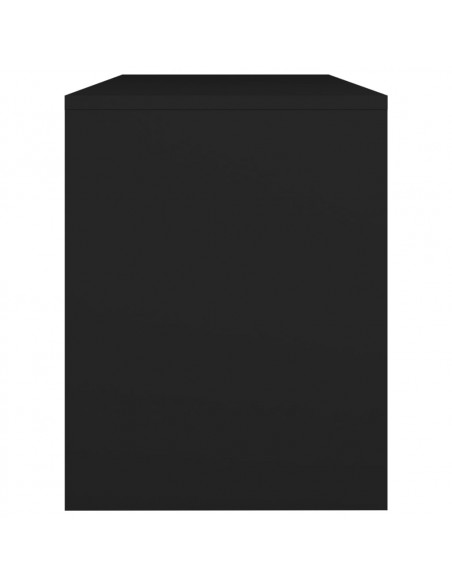 Sgabello da Toeletta Nero 70x35x45 cm Legno Multistrato