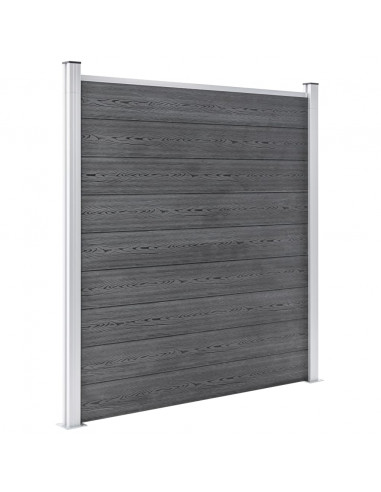 Pannello di Recinzione in WPC 1737x186 cm Grigio