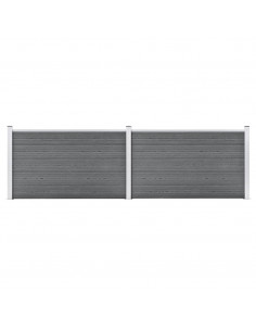 Recinzione da Giardino in WPC 353x106 cm Grigia 2