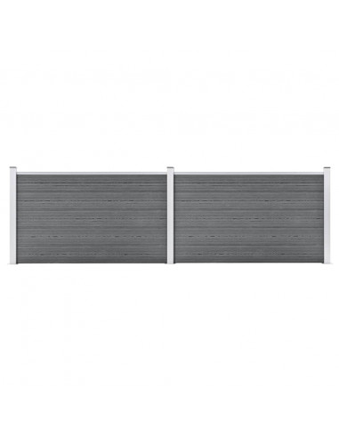 Recinzione da Giardino in WPC 353x106 cm Grigia