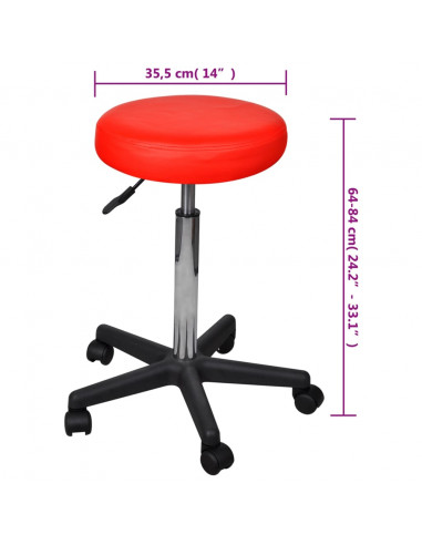 Sgabello da Ufficio Rosso