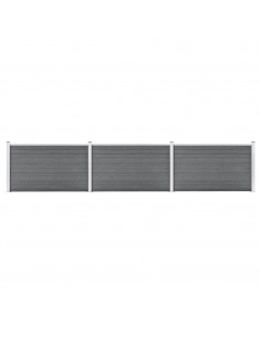 Recinzione da Giardino in WPC 526x106 cm Grigia 2