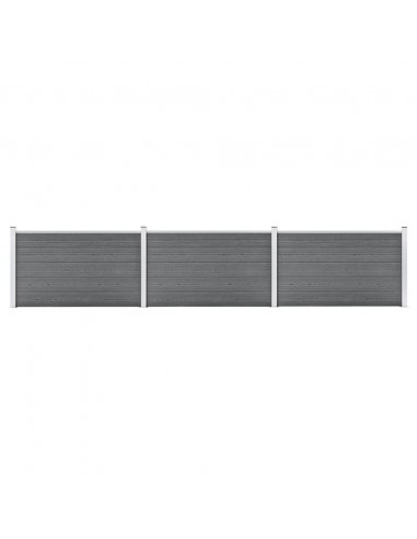 Recinzione da Giardino in WPC 526x106 cm Grigia