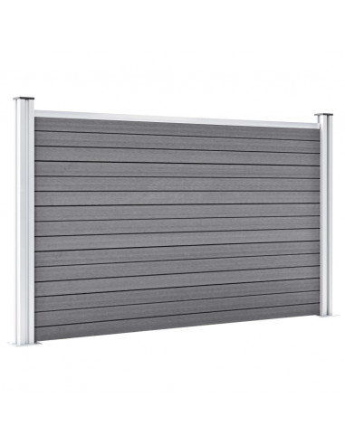 Recinzione da Giardino in WPC 526x106 cm Grigia