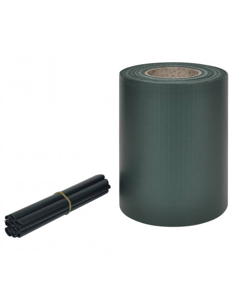 Recinzione Frangivento da Giardino PVC 70x0,19 m Verde