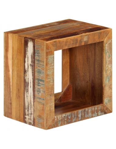 Sgabello in Legno Massello di Recupero 40x30x40 cm
