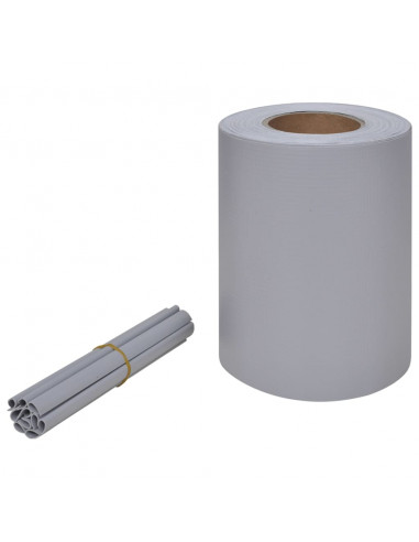 Recinzione Frangivento da Giardino PVC 70x0,19 m Grigio Chiaro