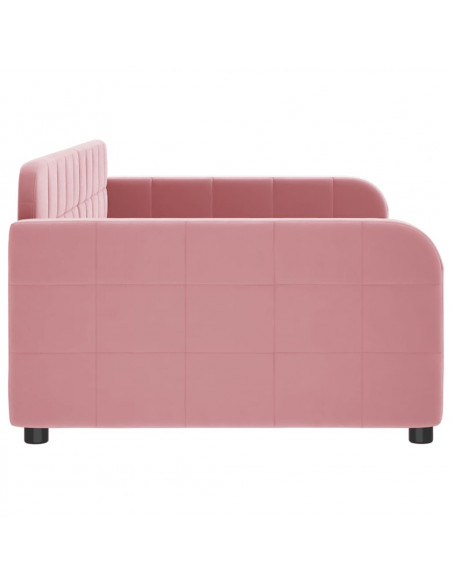 Letto da Giorno Rosa 90x200 cm in Velluto