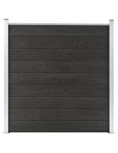 Pannello di Recinzione in WPC 180x186 cm Grigio 2
