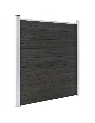 Pannello di Recinzione in WPC 180x186 cm Grigio
