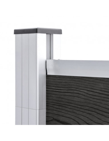 Pannello di Recinzione in WPC 180x186 cm Grigio