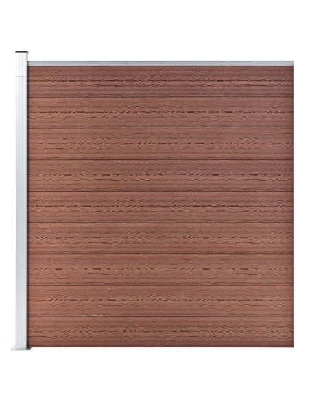 Pannello di Recinzione in WPC 175x186 cm Marrone