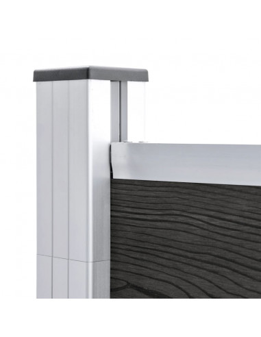 Pannello di Recinzione in WPC 175x186 cm Grigio