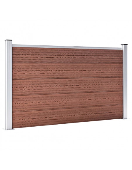 Pannello di Recinzione in WPC 180x105 cm Marrone