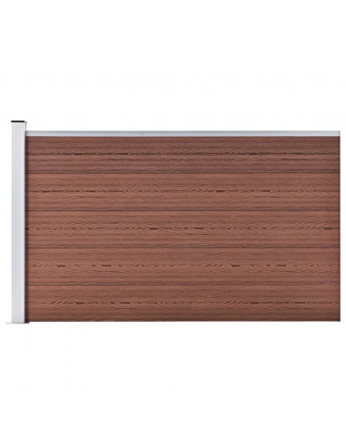 Pannello di Recinzione in WPC 175x105 cm Marrone