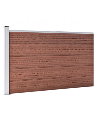 Pannello di Recinzione in WPC 175x105 cm Marrone