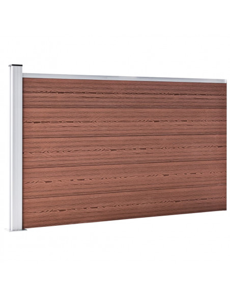 Pannello di Recinzione in WPC 175x105 cm Marrone
