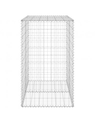 Gabbione con Copertura in Acciaio Zincato 100x60x100 cm