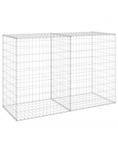 Gabbione con Copertura in Acciaio Zincato 150x60x100 cm 2