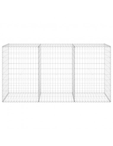 Gabbione con Copertura in Acciaio Zincato 200x60x100 cm