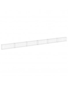 Gabbione con Copertura in Acciaio Zincato 900x30x50 cm 2